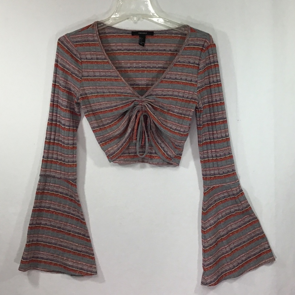 Forever 21 Bell Sleeves Crop Top